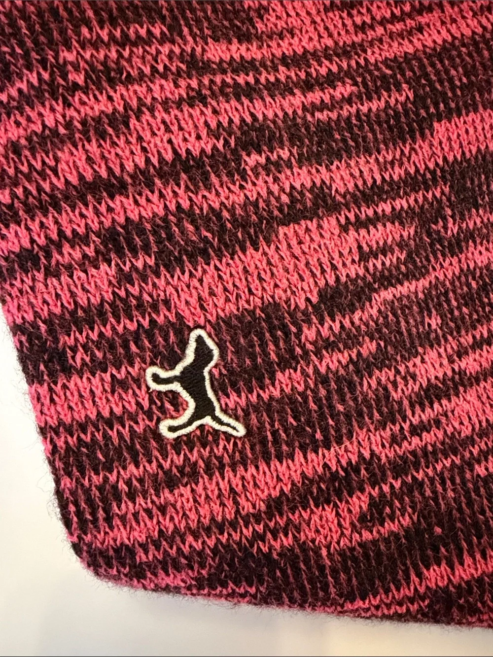 PINK Victoria's Secret Pink and Black Knit Slouch Beanie with Infinity Scarf Set